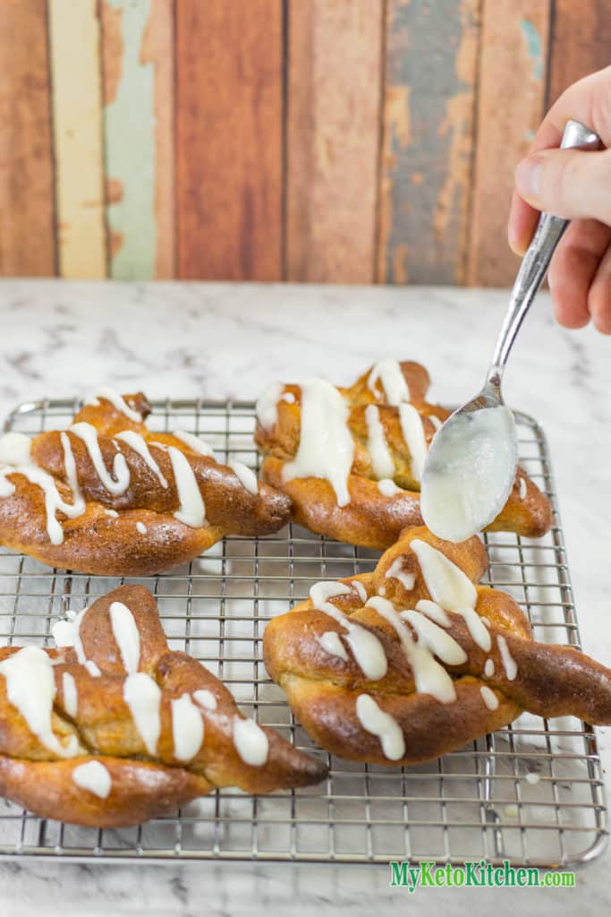 Low Carb Glazed Pretzels Recipe Seriously Tasty Doughy