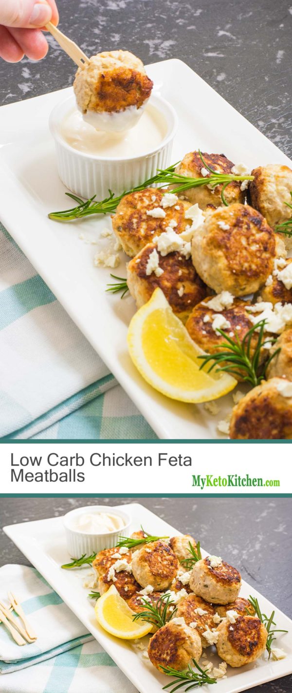 Easy Chicken & Feta Meatballs Recipe - Low Carb (Keto) Juicy & Delicious