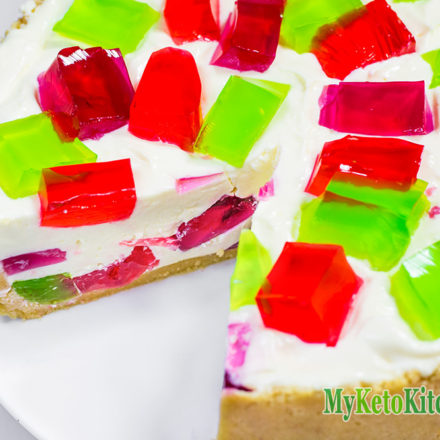 Keto Jello Cheesecake - Sugar Free, No-Bake & Tasty Crust!