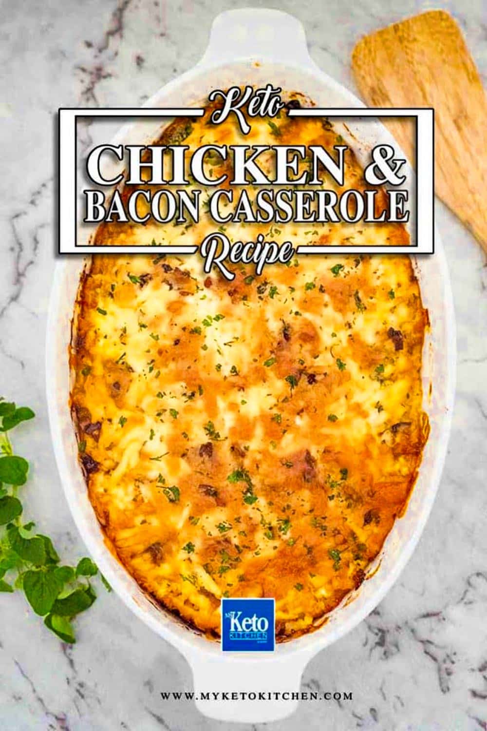 Easy Keto Chicken, Cheese & Bacon Casserole