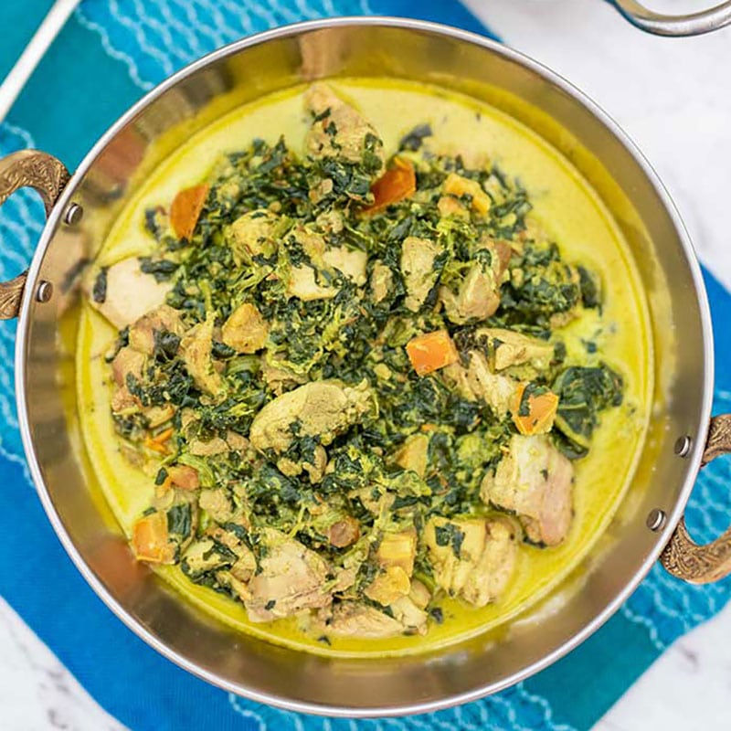 Creamy Keto Chicken Spinach Curry Aka Indian Saag