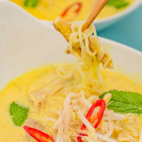 Chicken Laksa Soup Recipe - Healthy Keto Version - by My Keto Kitchen
