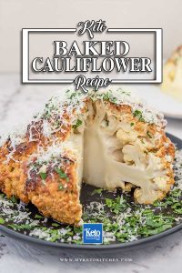 Whole Roasted Cauliflower Baked with Garlic and Cheese