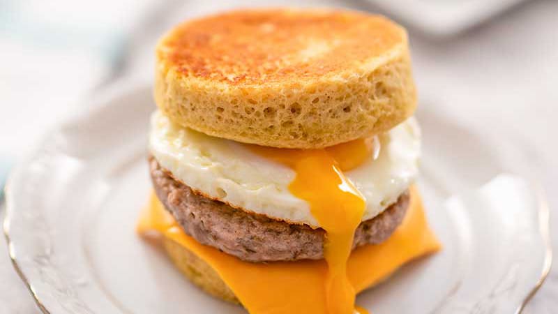 Sausage & Egg McMuffin Style Breakfast Sandwich - Chef Sous Chef