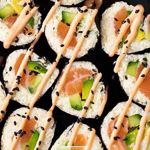 Easy Keto Sushi Rolls Recipe Low Carb Option With Cauliflower Rice