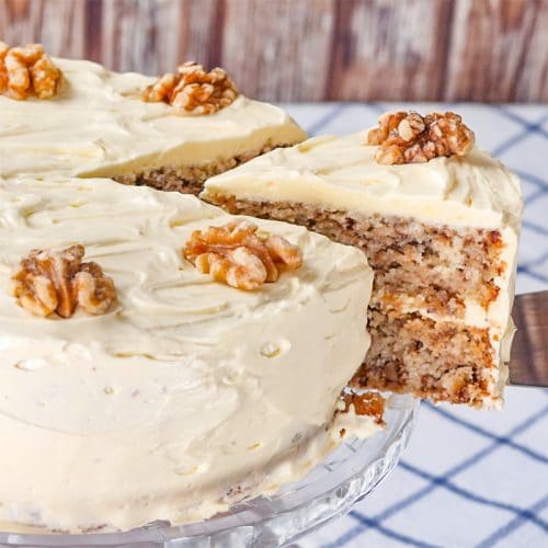 Keto Walnut Cake Recipe with Sugar-Free Frosting - My Keto Kitchen