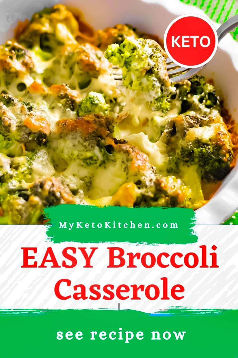 Easy Keto Broccoli Casserole Bake with Cheese - Super Healthy!