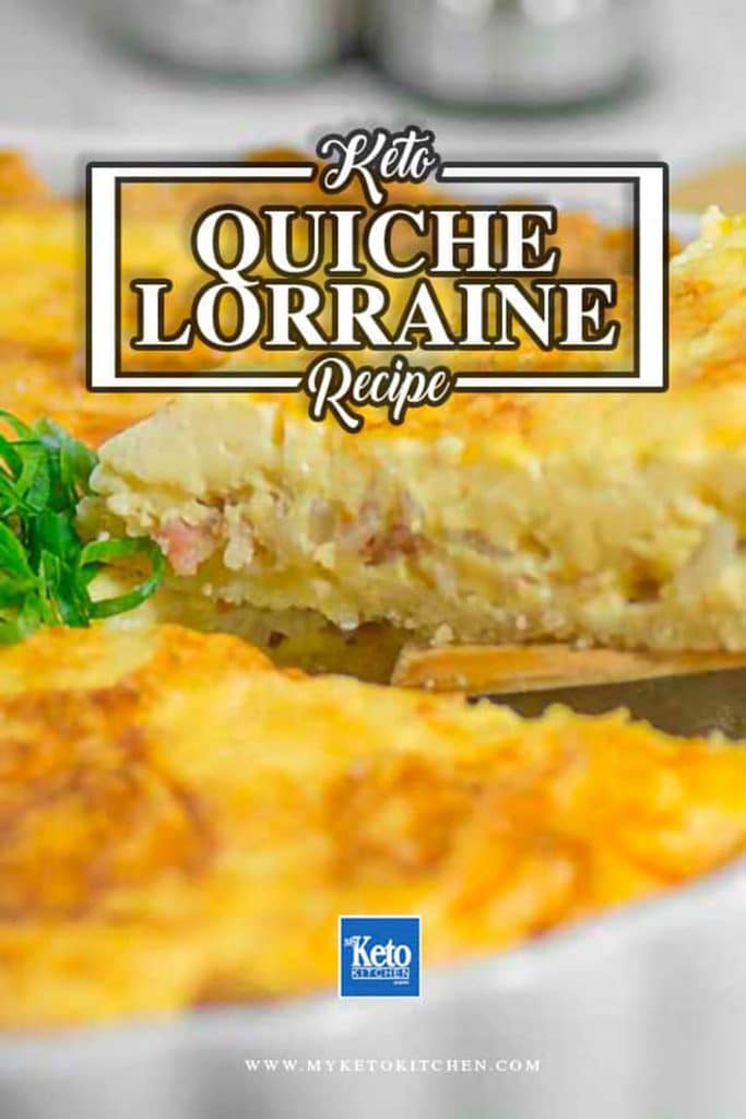 A slice of keto quiche Lorraine.