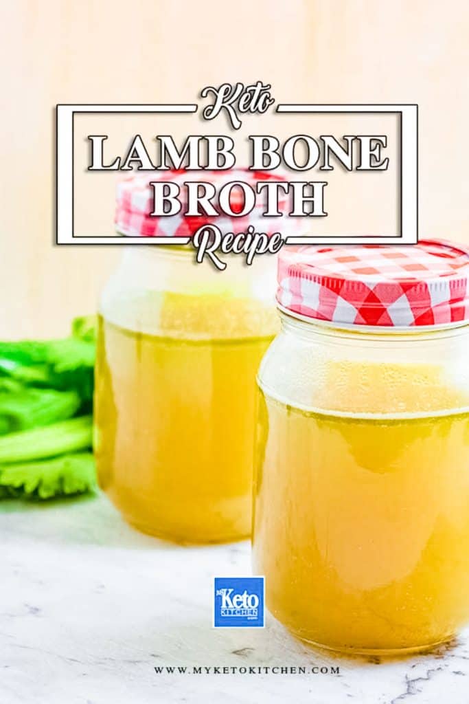 Keto bone broth in mason jars.