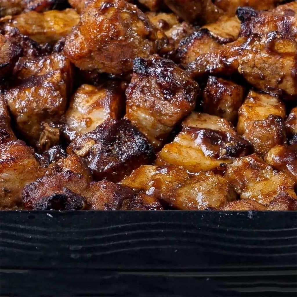 Pork Belly Bites Recipe Sticky Bbq Oven Baked 