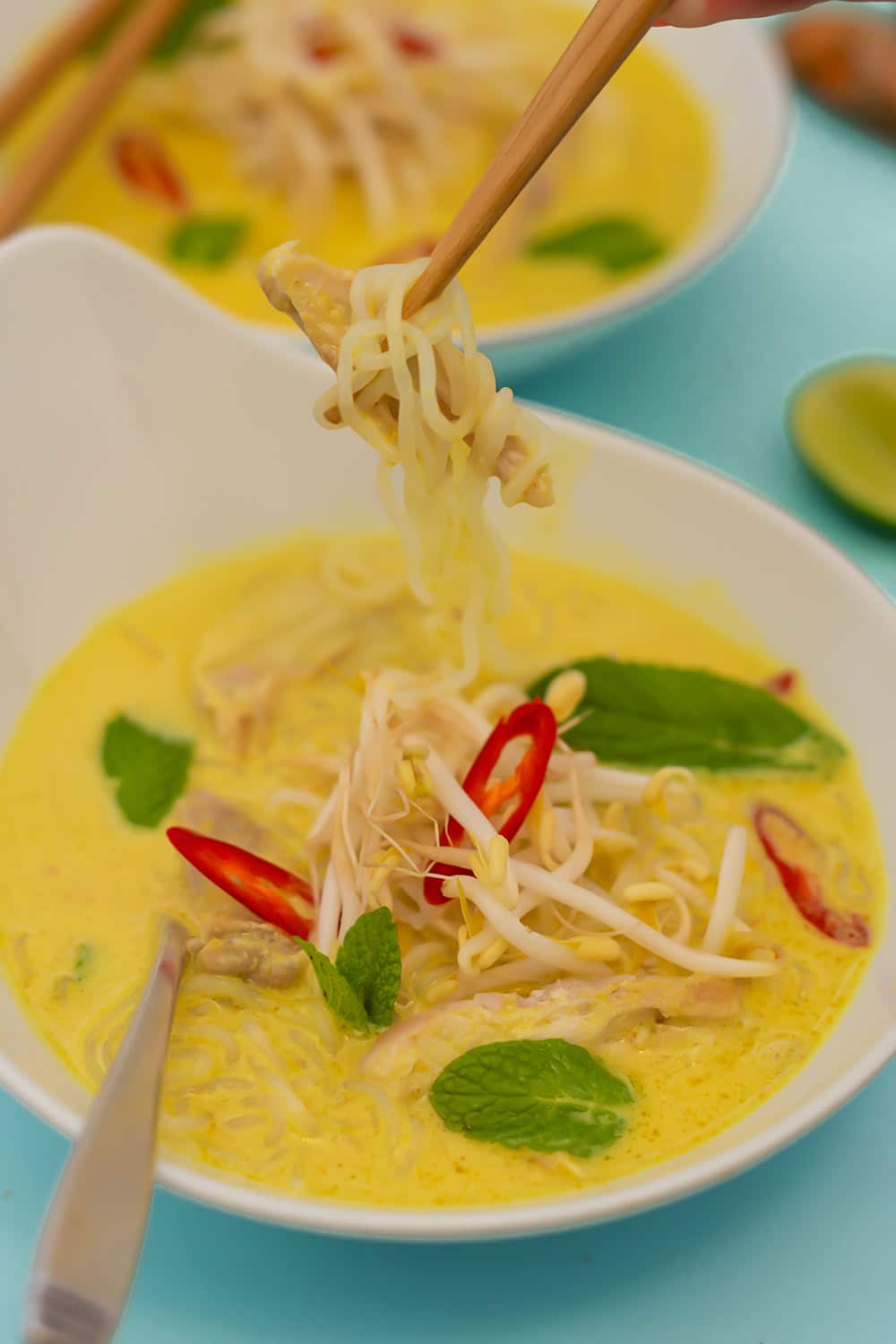 The Best Keto Chicken Laksa Noodle Soup