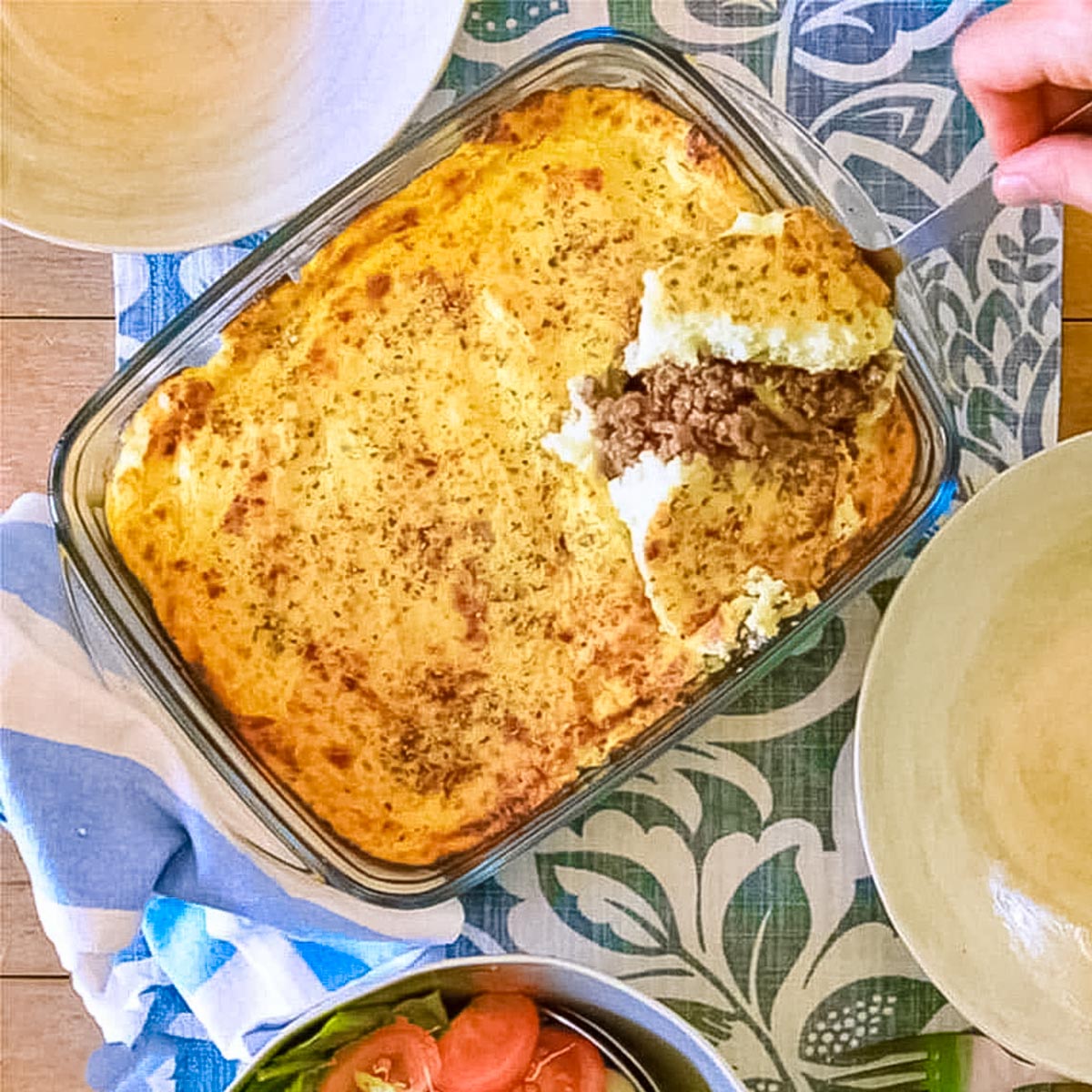 Keto pie on a table for Thanksgiving Day.